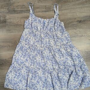 Women's Floral Tiered Sundress - Light Lavender/White